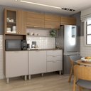 Ver imagem 1 de Cozinha Completa Griffin 8 Portas 2 Gavetas com Vidro Amêndola/nude Prime Tx - Panorama Móveis