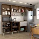 Ver imagem 2 de Cozinha Completa Griffin 8 Portas 2 Gavetas com Vidro Amêndola/nude Prime Tx - Panorama Móveis
