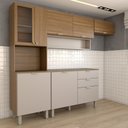 Ver imagem 4 de Cozinha Completa Griffin 8 Portas 2 Gavetas com Vidro Amêndola/nude Prime Tx - Panorama Móveis