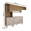 Ver imagem 6 de Cozinha Completa Griffin 8 Portas 2 Gavetas com Vidro Amêndola/nude Prime Tx - Panorama Móveis