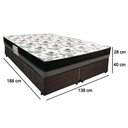 Ver imagem 6 de Cama Box Casal Suede Bipartido + Colchão Ortobom Iso Dupla Face 60x138x188 Cor:marrom