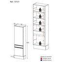 Ver imagem 4 de Paneleiro 2 Portas 62cm Com Rodapé Multimóveis V2121 Branco