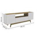 Ver imagem 5 de Rack Porto Belo para TV até 72" Branco e Mel com 2 Portas e Pés Retrô - Mademóvel