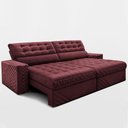 Ver mais imagens de Sofá Retrátil e Reclinável 2,70m Molas Ensacadas Max Spring Velusoft Vinho Cama Inbox
