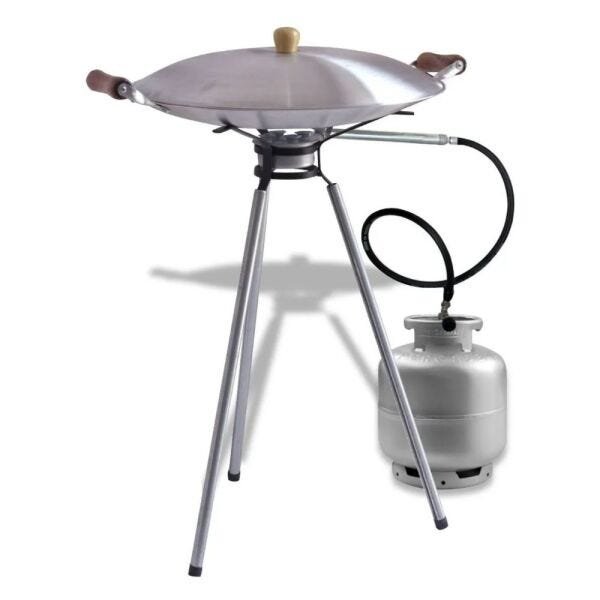 Tacho Alumínio Tipo Arado 40cm Com Fogareiro Flex Gás e Álcool - 4