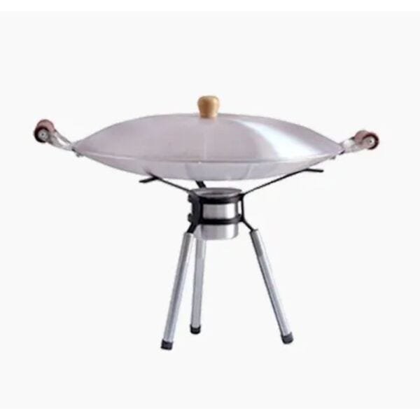 Tacho Alumínio Tipo Arado 40cm Com Fogareiro Flex Gás e Álcool - 3