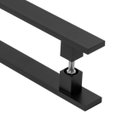 Ver imagem 3 de Puxador Inox Preto Para Porta Pivotante Madeira Vidro 1.60mt
