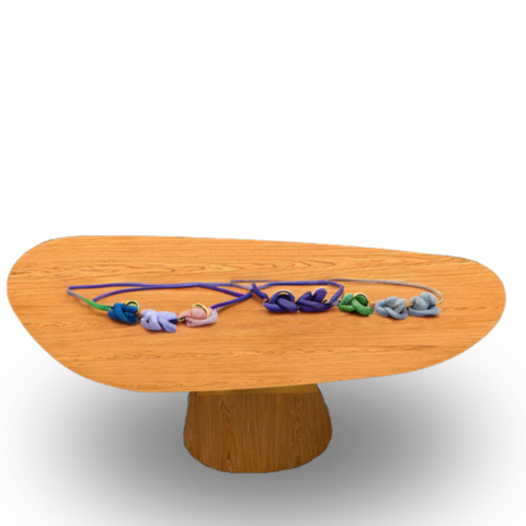 Mesa Oval Organica em Freijo 140x90cm Modelar Moveis Mesa de Jantar Orgânica