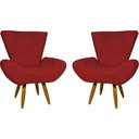 Ver imagem 1 de Kit 2 Poltronas Decorativa para Sala Recepção Manicure Consultório Escritório Emilia Suede