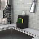 Ver imagem 2 de Dispenser de Pia para Detergente e Esponja com Válvula Cromada - Stolf Preto