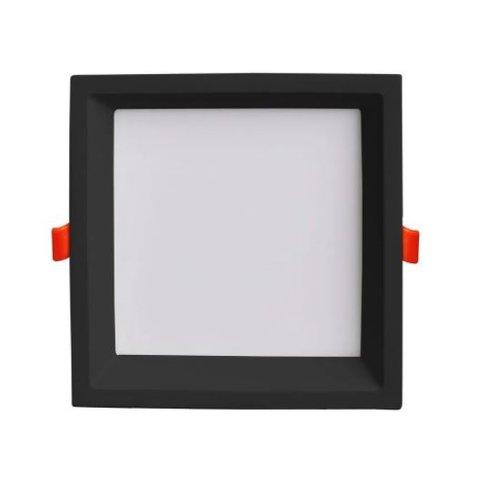 PLAFON DE EMBUTIR LOW FRAME PRETO 1800LM 24W - Branco Neutro