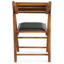 Ver imagem 7 de Cadeira Dobrável Rústica Castanho de Madeira com Estofado - Preto