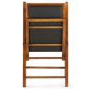 Ver imagem 6 de Cadeira Dobrável Rústica Castanho de Madeira com Estofado - Preto