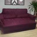 Ver imagem 4 de Capa Sofá Retrátil 2 Lugares 1,70m X 1,10m Elasticada 100% Poliéster Vinho