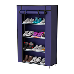 Sapateira Organizador Desmontável Compacto 4 Andares Azul - 3