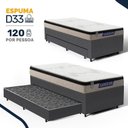 Ver imagem 3 de Cama Box com Colchão Gazin de Espuma D33 Pillow In Force Mid + Auxiliar de Espuma Solteiro 88cm