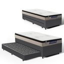 Ver imagem 1 de Cama Box com Colchão Gazin de Espuma D33 Pillow In Force Mid + Auxiliar de Espuma Solteiro 88cm