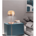 Ver imagem 2 de Luminaria de Mesa Abajur Led 3000k Rose Metal e Vidro