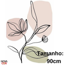 Ver imagem 2 de Adesivo de Parede Flor Ramos Rosa e Verde Tons Pastel