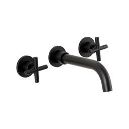 Torneira Para Banheiro Duplo Comando de Parede Cariús Pingoo.casa - Preto - 1 Torneira Para Banheiro Duplo Comando de Parede Cariús Pingoo.casa - Preto - 1