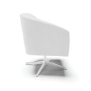 Ver imagem 4 de Kit 02 Poltronas Giratória Stella Corano Branco Base Cromada - D’Rossi
