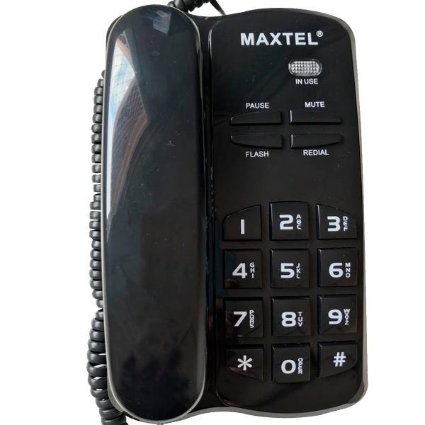 Telefone Fixo com Fio Maxtel Mt-3036 Preto