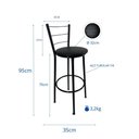 Ver imagem 5 de Kit 3 Banqueta Alta Prata Cozinha Gourmet Americana Balcão:cerveja