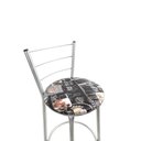 Ver imagem 3 de Kit 3 Banqueta Alta Prata Cozinha Gourmet Americana Balcão:cerveja