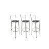 Kit 3 Banqueta Alta Prata Cozinha Gourmet Americana Balcão:cerveja - 1