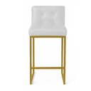 Ver imagem 1 de Banqueta Cozinha Alta com Encosto Industrial Dourado Lirina Pu C05 - D’Rossi