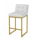 Ver imagem 4 de Banqueta Cozinha Alta com Encosto Industrial Dourado Lirina Pu C05 - D’Rossi
