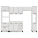 Ver imagem 4 de Armário de Cozinha Modulada Completa 5 Peças 310cm com Tampo 100% Mdf Amara Politorno Móveis