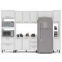 Ver imagem 3 de Armário de Cozinha Modulada Completa 5 Peças 310cm com Tampo 100% Mdf Amara Politorno Móveis