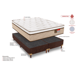 Conjunto Box Queen Imperial Látex Gel 158x198x72 Reconflex - 3