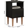 Mesa de Cabeceira Vicenza 1 Gaveta Preto Tx 636 - Soluzione - 3