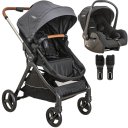 Ver imagem 1 de Carrinho de Bebe com Bebe Conforto Kiddo Speedy Melange Grafite