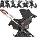 Ver imagem 3 de Carrinho de Bebe com Bebe Conforto Kiddo Speedy Melange Grafite