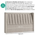 Ver imagem 6 de Cabeceira Casal 140 cm Lumina LED com Frame Linho Sl 77 Peer