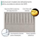 Ver imagem 5 de Cabeceira Casal 140 cm Lumina LED com Frame Linho Sl 77 Peer