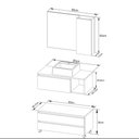 Ver imagem 3 de Gabinete de Banheiro com Cuba e Espelheira 80cm Multimóveis CR10094 Mármore Branco