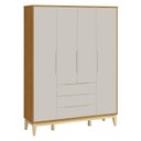 Ver imagem 7 de Quarto de Bebê 4 Portas com Cômoda Gaveteiro Elfe Classic e Berço Americano Danny Areia Savana Aceti