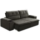 Ver mais imagens de Sofá Retrátil Reclinável para Sala 3 Lugares 210cm Zayn F04 Veludo Marrom Escuro - Lyam Decor