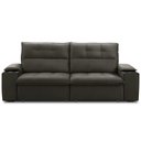 Ver imagem 3 de Sofá Retrátil Reclinável para Sala 3 Lugares 210cm Zayn F04 Veludo Marrom Escuro - Lyam Decor