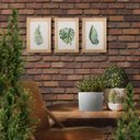 Ver imagem 1 de Kit 03 Quadros Decorativos com Moldura Folhagem Jardim 10x15cm para Cozinha Quarto