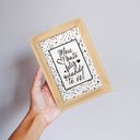 Ver imagem 3 de Kit 03 Quadros Decorativos Frase Amor  Preto e Branco 10x15cm com Moldura para Cozinha