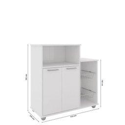 Balcão Multiuso Fruteira Sollys Branco - Poliman Móveis - 4