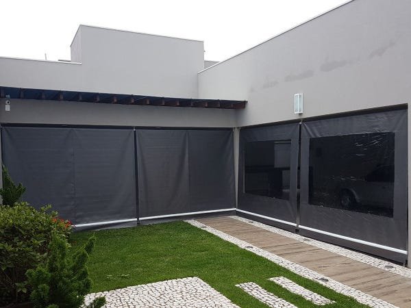 Toldo Cortina Pronto Completo na Medida de 3,00 X 2,50 com Visor - 2