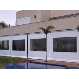 Toldo Cortina Pronto Completo na Medida de 3,00 X 2,50 com Visor - 3