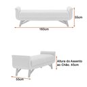 Ver imagem 4 de Puff Recamier 160cm Andros Boucle Off White - Sallar Home