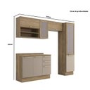 Ver imagem 2 de Armário de Cozinha Modulada Completa Reta 5 Peças 2,50m Botanic Kappesberg